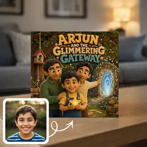 Personalized storybook - Arjun and the Glimmering Gateway - Genie in a Book