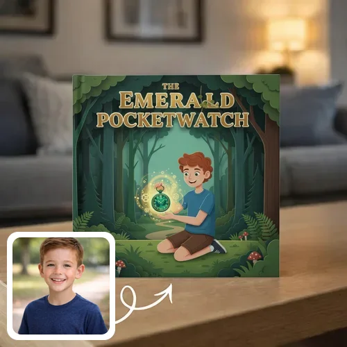 Personalized storybook - The Emerald Pocketwatch - Genie in a Book