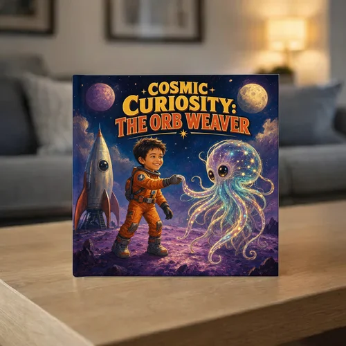 Cosmic Curiosity: The Orb Weaver — personalized children's storybook idea