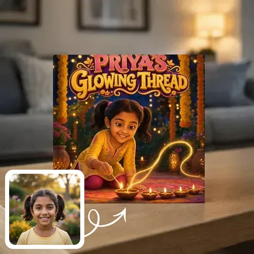 Personalized storybook - Priya's Glowing Thread - Genie in a Book