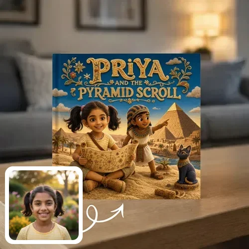 Personalized storybook - Priya and the Pyramid Scroll - Genie in a Book