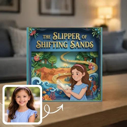Personalized storybook - The Slipper of Shifting Sands - Genie in a Book